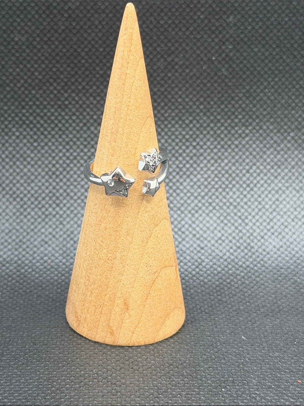 Sterling Silver Star Open Ring - Silver size 7